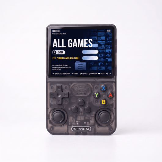 RetroVerse™ Pro 2.0 — R36S Retro Handheld Console Black - RETROVERSE