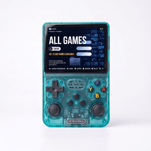 RetroVerse™ Pro 2.0 — R36S Retro Handheld Console Green - RETROVERSE