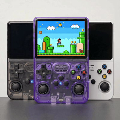 RetroVerse Pro 2.0 R36S handheld gaming consoles bundled together